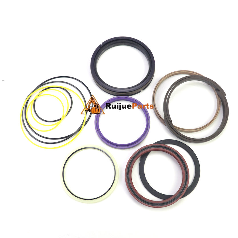 Aftermarket 4649745 hydraulic boom cylinder seal kit with 95 mm rod components for Hitachi ZX270-3 excavator repair.