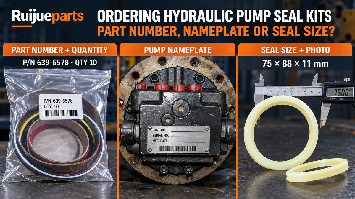 Ordering hydraulic pump seal kits by part number pump nameplate or seal size