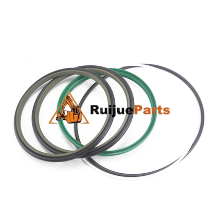 10288768 aftermarket cylinder rod seal kit for Liebherr, showing the supplied seal rings on a white background