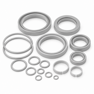General seal illustration for VOE15012903 aftermarket steering cylinder seal kit for Volvo; components shown are illustrative