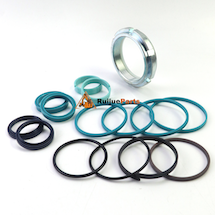 Premium 178-7189 steering cylinder seal kit replacement for Caterpillar backhoe loaders featuring robust U-cups and wear bands.