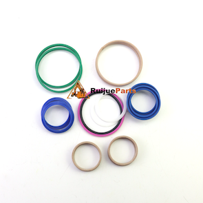 Premium aftermarket 215-2023 steering cylinder seal kit for Caterpillar backhoe loaders featuring robust rubber seals and rings.