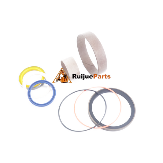 243-0384 aftermarket hydraulic cylinder seal kit for Caterpillar, pictured on a white background with Ruijueparts branding