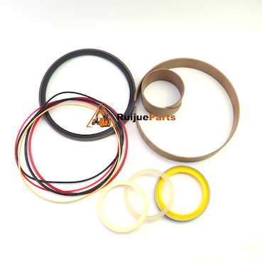 245-0584 aftermarket hydraulic cylinder seal kit for Caterpillar, pictured on a white background with Ruijueparts branding