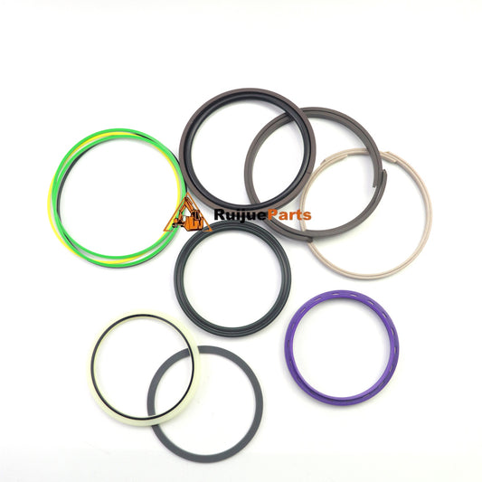 Aftermarket 4639936 hydraulic boom cylinder seal kit with 95mm rod components for heavy excavator repair.