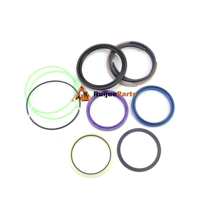 Aftermarket 69000801 hydraulic bucket cylinder repair seal kit with heavy-duty o-rings, wipers, and rod seals for JCB JS200 and JS220 tracked excavators.