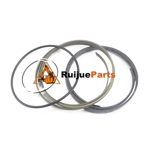 9156961 aftermarket cylinder piston seal kit for Liebherr, showing the supplied seal rings on a white background