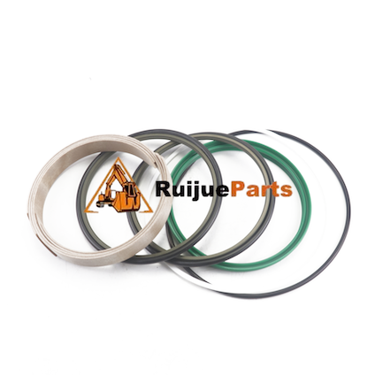 94026874 aftermarket cylinder rod seal kit for Liebherr, showing the supplied seal rings on a white background