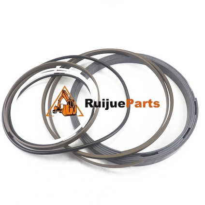 9595508 aftermarket cylinder piston seal kit for Liebherr, showing the supplied seal rings on a white background
