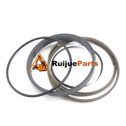 9599621 aftermarket cylinder piston seal kit for Liebherr, showing the supplied seal rings on a white background