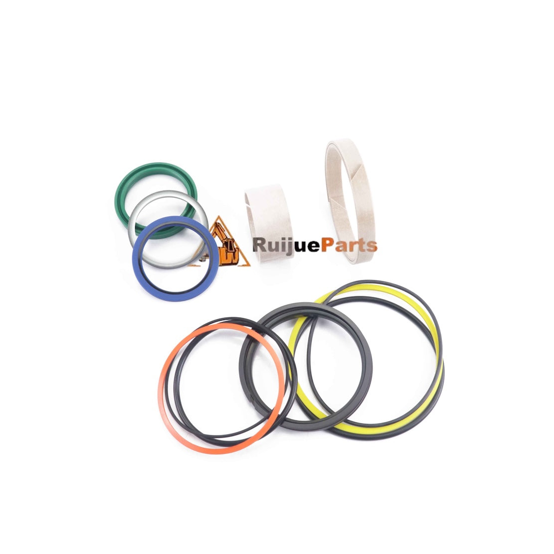 AH219633K aftermarket complete backhoe dipper crowd hydraulic cylinder seal kit for verified John Deere 310J and 310K applications.

