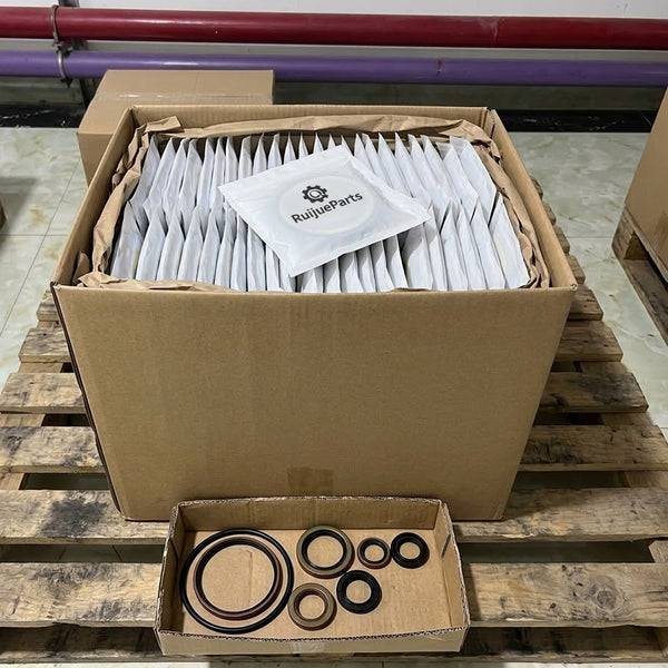 Hydraulic seal kits packed in export carton for international shipping